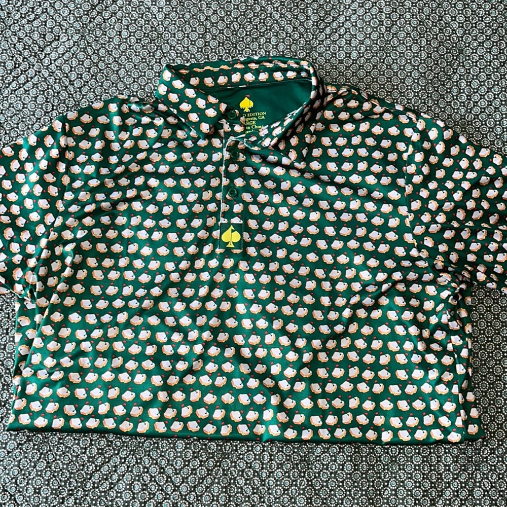 Pins and Aces Golf Polo- size large- Limited Edition 2022 Augusta GA